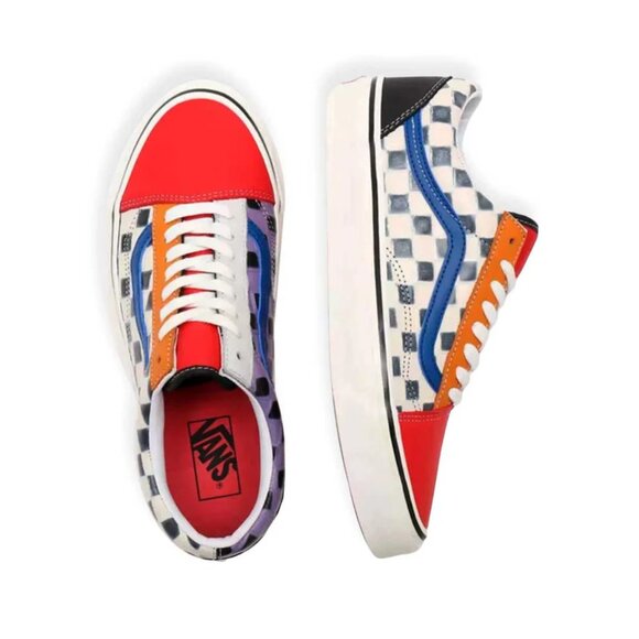 Vans Old Skool 36 DX Anaheim Factory Leather Checkerboard Shoes New SIZE 10 - Picture 10 of 14